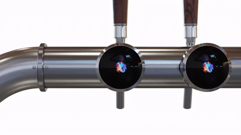Dekkers Digital Tap Lens on draft-beer taps